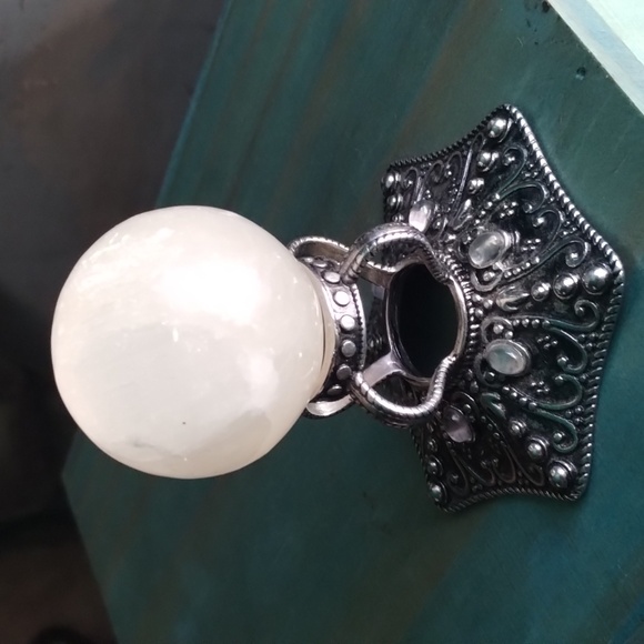 Evil Pawn Jewelry Amethyst Quartz Stainless steel Vera stand for crystals Boho - Picture 17 of 17